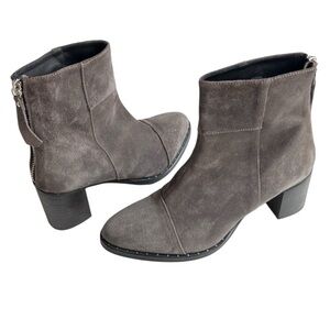 Barbara Barbieri Gray Suede Ankle Boots Size 9